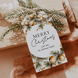 Festivals Wasserfarbe Gold Folies Weihnachten Geschenkanhänger