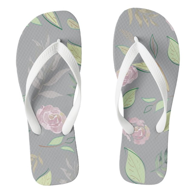 Festivals Wasserfarben Blume 2 Flip Flops (Fußbett)