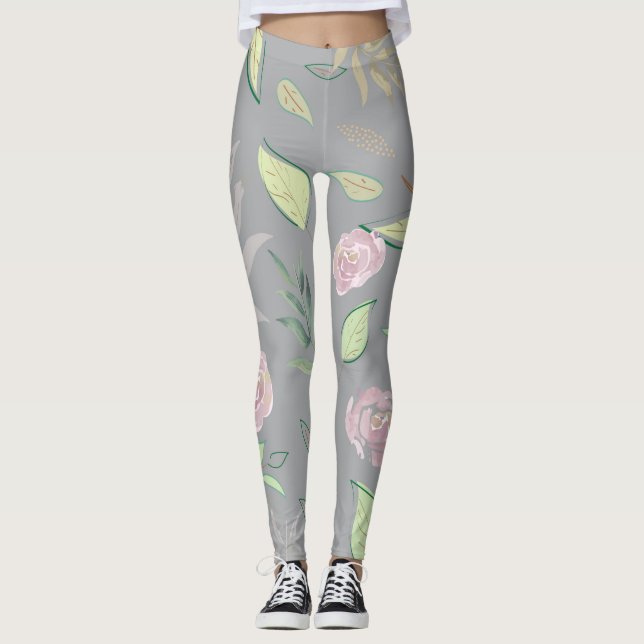 Festivals Wasserfarben Blume 2 Leggings (Vorderseite)