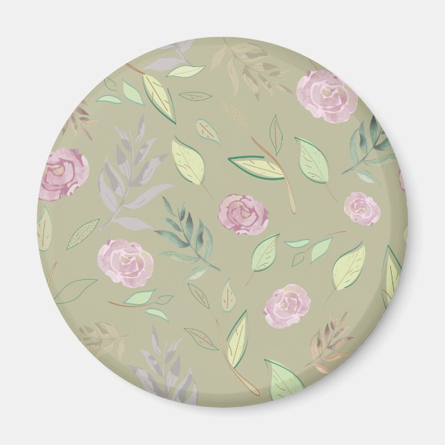 Festivals Wasserfarben - Blume 5 Magnet (Vorne)