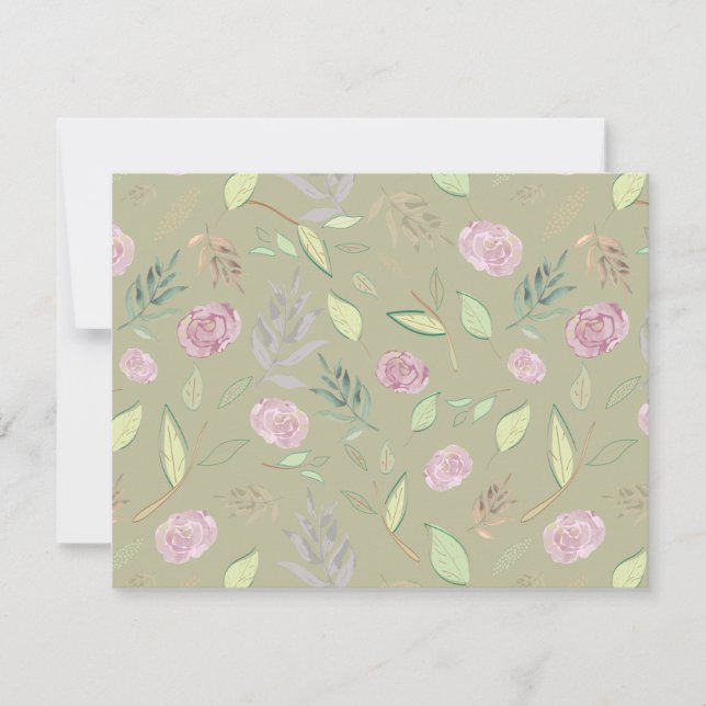 Festivals Wasserfarben - Blume 5 Mitteilungskarte (Vorderseite)