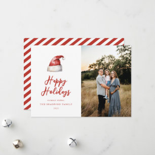 Festivals Weihnachtsmannmütze Foto Feiertagskarte