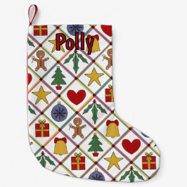 Festivals Weihnachtssymbol farbenfroh Kleiner Weihnachtsstrumpf