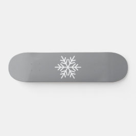 Festivals White Nordic Snowflake Grau Hintergrund Skateboard
