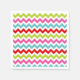Festivals Zickzack Muster - Retro Holiday Streifen Serviette