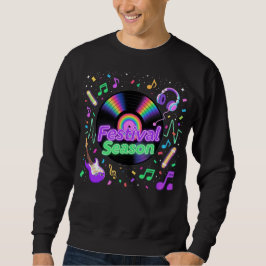 Festivalsaison Musik Vinyl Schallplatte Grafik Sweatshirt