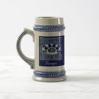 Festivalträume Vintage Retro Navy-Weiß Grafik