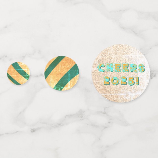 FESTIVATE Konfetti in SUNSET STRIPPIERT (Rückseiten)