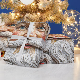 Festive 3D-Mosaik-Weihnachtsgeschenk-Verpackungsro Geschenkpapier