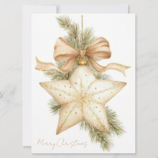 Festive and elegant Christmas Greeting Card Karte (Vorderseite)