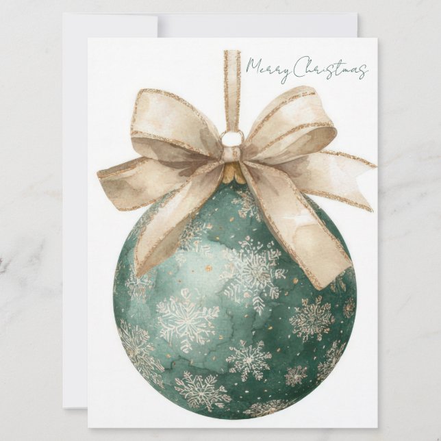 Festive and elegant Christmas Greeting Card Karte (Vorderseite)