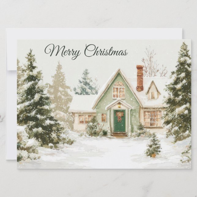 Festive and elegant Christmast Greeting Card Karte (Vorderseite)