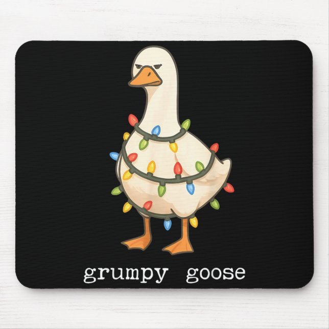 Festive And Mpy Goose Santa Hat Xmas Light Matchin Mousepad (Vorne)