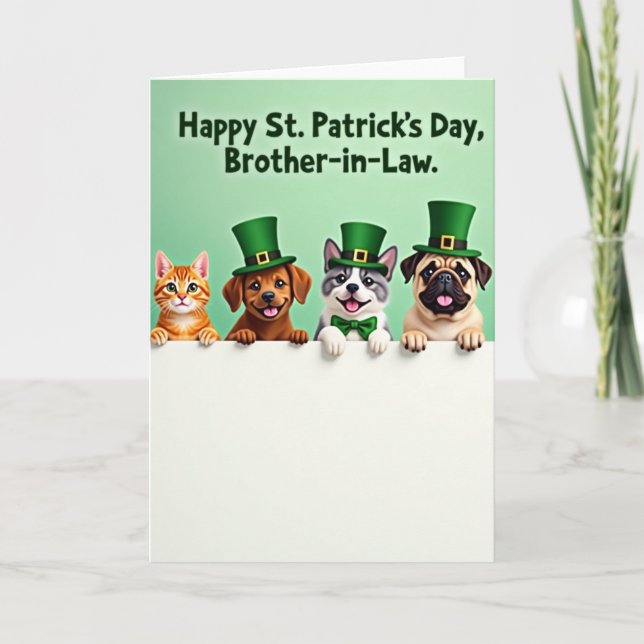 Festive Animal Family Card Karte (Vorderseite)