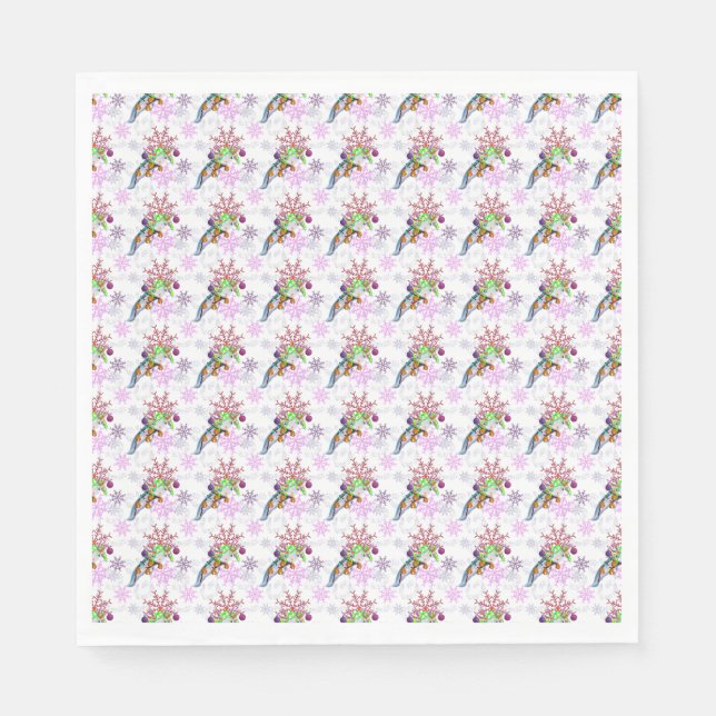 Festive Axlotl Serviette (Vorderseite)