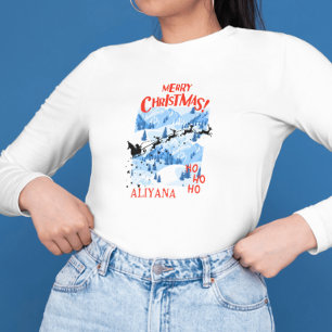 Festive Blauer Winter Frohe Weihnachten Weihnachte Sweatshirt