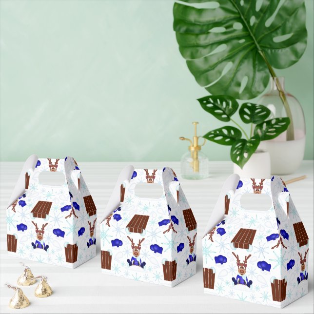 Festive Blue Kasky Weihnachtsmann Geschenkschachtel (Zahlreiche)