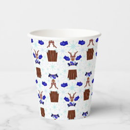 Festive Blue Kasky Weihnachtsmann Pappbecher