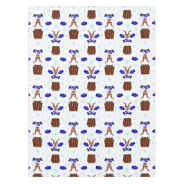 Festive Blue Kasky Weihnachtsmann Tischdecke