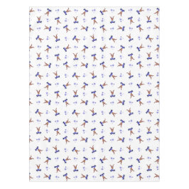 Festive Blue Kasky Weihnachtsmann Tischdecke