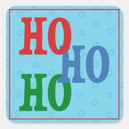 Festive Blue Polka Dot Holiday Geschenkartikel Auf Quadratischer Aufkleber