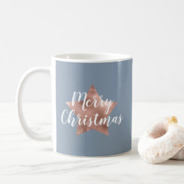 Festive Blue Star Frohe Weihnachten Kaffeetasse