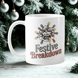 Festive Breakdown | Tangled Lights Holiday Humor   Kaffeetasse