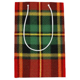 Festive Bright Tartan Mittlere Geschenktüte