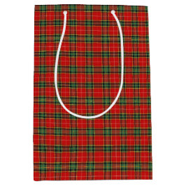 Festive Bright Tartan Mittlere Geschenktüte
