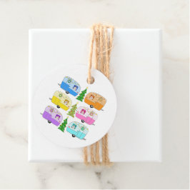 Festive Camper Anhänger Retro RVs Weihnachtsgesche