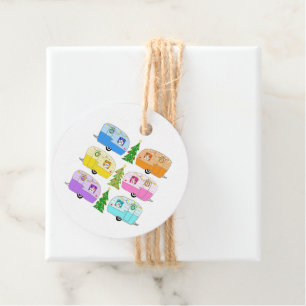 Festive Camper Anhänger Retro RVs Weihnachtsgesche