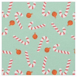 Festive Candy Cane Cotton Fabric Stoff