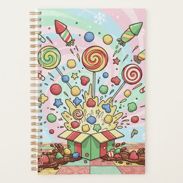 Festive Candy Explosion Holiday   Planer (Vorderseite)