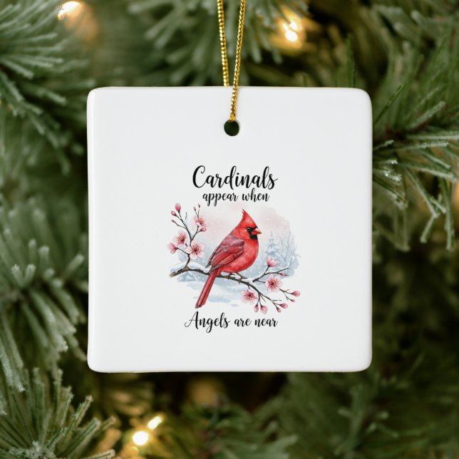 Festive Cardinals Keramikornament (Baum)