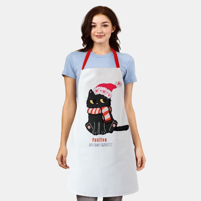 Festive Cat Apron  Schürze (Getragen)