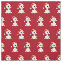 Festive Christmas Baby Goose with Santa Hat Red