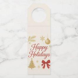 Festive Christmas Bottle Tags | Holiday Wine Gift  Flaschenanhänger