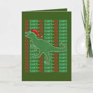 Festive Christmas dinosaur Feiertagskarte