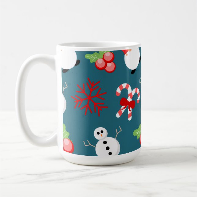 Festive Christmas Mug – Cute Snowmen & Candy Canes Kaffeetasse (Links)