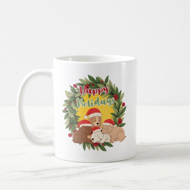 Festive Christmas Mug | Puppies Kaffeetasse (Links)