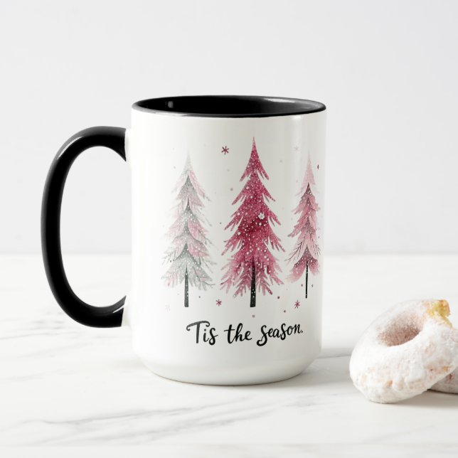 Festive Christmas Mug with Santa Claus Design Tasse (Mit Donut)