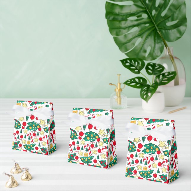 Festive Christmas Pattern Favor Box Geschenkschachtel (Zahlreiche)
