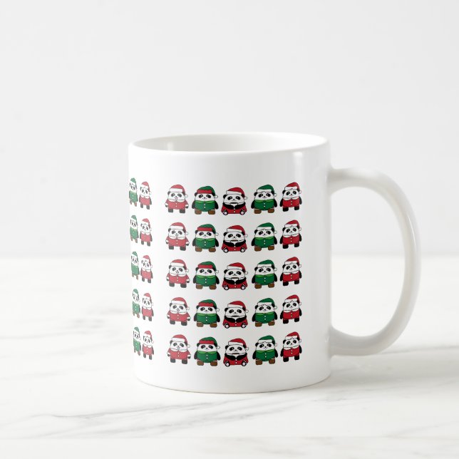 Festive Christmas Pattern – Seamless Holiday Icons Kaffeetasse (Rechts)