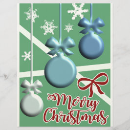Festive Christmas Tree Holiday Greeting Card Briefbogen