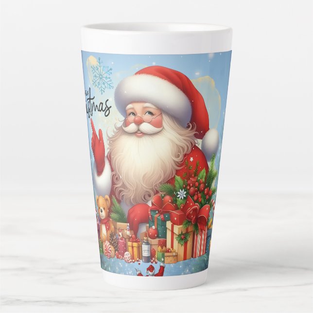 Festive Christmas Tree with Cozy Winter Design gif Milchtasse (Vorderseite)