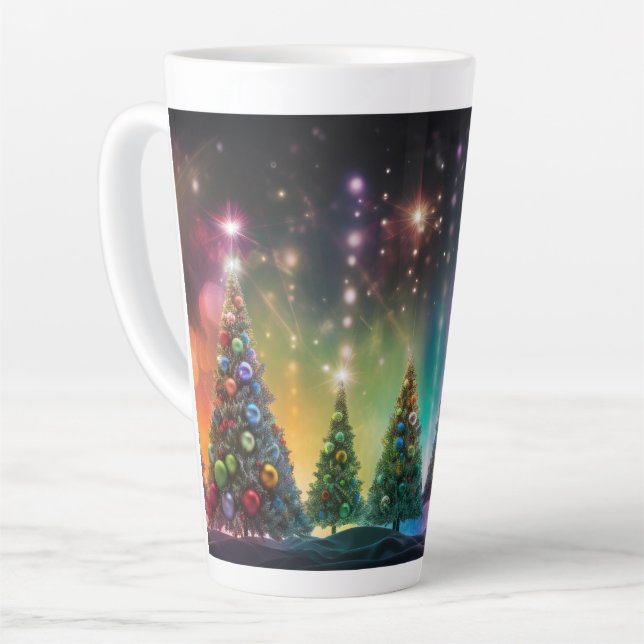 Festive Christmas Tree with Cozy Winter Design gif Milchtasse (Linke Ecke)