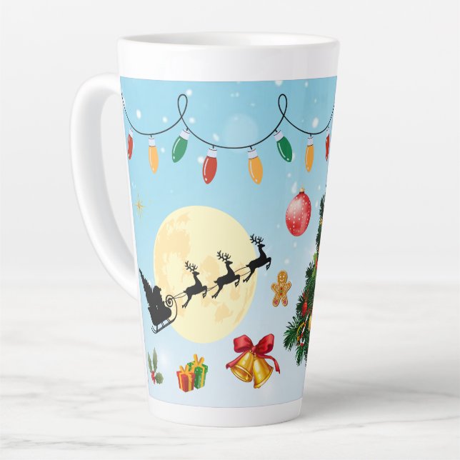 Festive Christmas Tree with Cozy Winter Design gif Milchtasse (Linke Ecke)