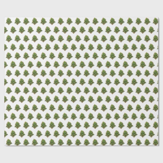 Festive Christmas Tree wrapping paper Geschenkpapier (Flach)