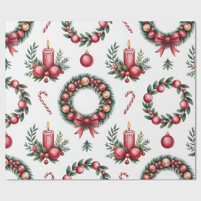 Festive Christmas Wrapping Paper Collection Geschenkpapier (Flach)