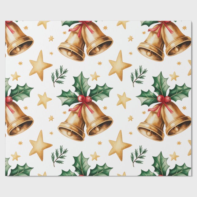 Festive Christmas Wrapping Paper Geschenkpapier (Flach)